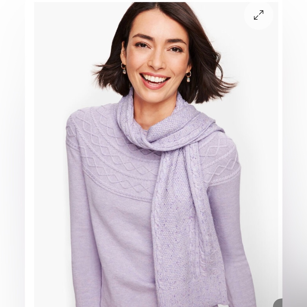 Talbots Lavender Knit Sweater Cozy.